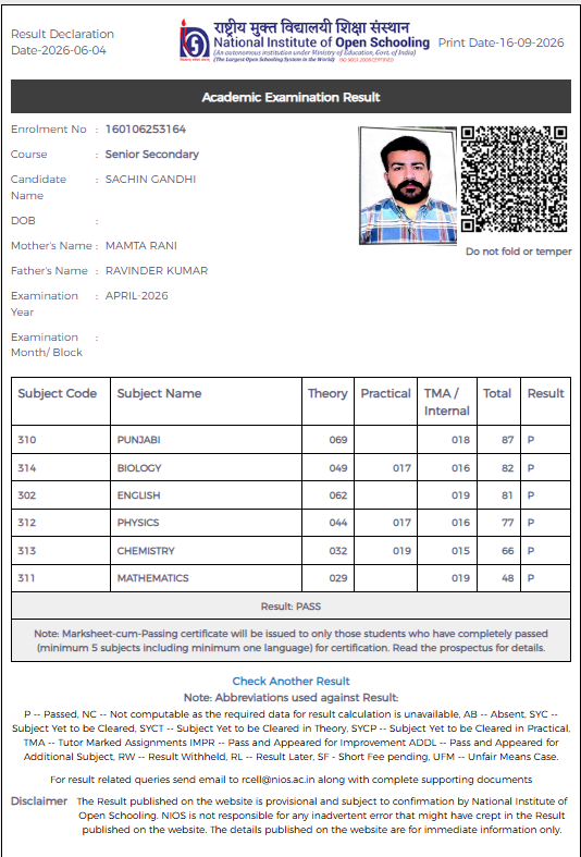 Student Result