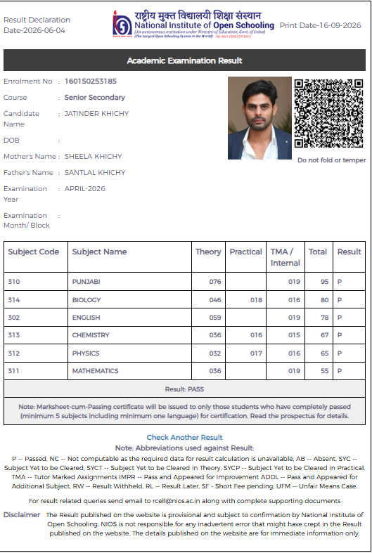 Student Result